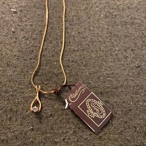 Vintage wishbone necklace with simple gold chain 💕